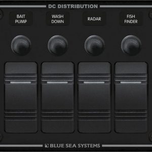 PANEL H2O CB 12VDC 4 POS BLACK