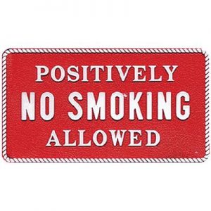 NO SMOKING ALLOWED