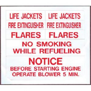 SAFETY LABEL SET 8/PK