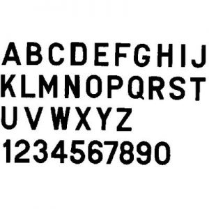 LETTER BLACK 3IN STICK ON INRI