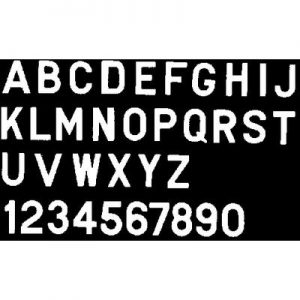 LETTER WHITE 3IN STICK ON IN7I