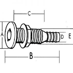 1-1/2 X-LONG THRU HULL-WHITE 1-1/2 X-LONG THRU HULL-WHITE