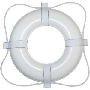 20IN WHITE FOAM RING BUOY 20IN WHITE FOAM RING BUOY