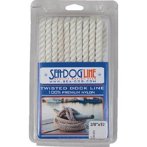 DOCK LINE TWS WH 3/8″X20′ 1/PK